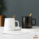 ماگ راه راه طلایی Smile