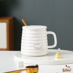 ماگ راه راه طلایی Smile