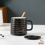 ماگ راه راه طلایی Smile