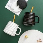 ماگ راه راه طلایی Smile
