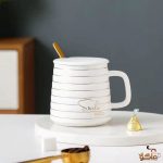 ماگ راه راه طلایی Smile