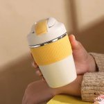 تراول ماگ دور سیلیکونی دو قفله
