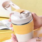 تراول ماگ دور سیلیکونی دو قفله