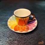 فنجان نعلبکی آینه ای کنگره ای