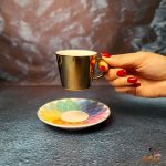 فنجان نعلبکی آینه ای کنگره ای