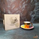 فنجان نعلبکی آینه ای کنگره ای