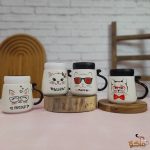ماگ درب آینه ای گربه عینکی