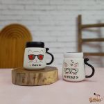 ماگ درب آینه ای گربه عینکی